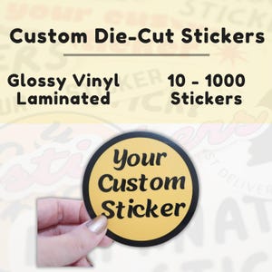 Aangepaste vinylstickers / glanzende vinylstickers / gestanste waterdichte stickers - krasbestendig, aangepaste stickers, gepersonaliseerde stickers