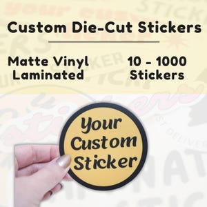 Aangepaste vinylstickers / matvinylstickers / gestanste waterdichte stickers - krasbestendig, aangepaste stickers, gepersonaliseerde stickers