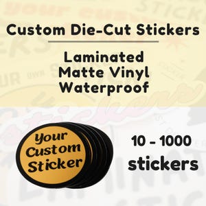 Aangepaste vinylstickers / matvinylstickers / gestanste waterdichte stickers - krasbestendig, aangepaste stickers, gepersonaliseerde stickers