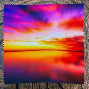 Shimmering Sunset Lens Cleaning Cloth – ręcznie robione w Hertfordshire, Anglia