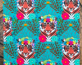 Floral Tigers Lens Cleaning Cloth – Handmade in Hertfordshire, England