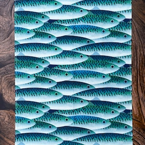 Holy Mackerel Tea Towel – Handmade in Hertfordshire, England