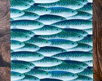 Holy Mackerel Tea Towel – Handmade in Hertfordshire, England