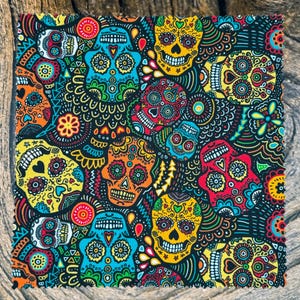 Sugar Skulls Lens Cleaning Cloth – Handmade in Hertfordshire, England