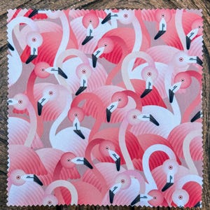 Funky Flamingos Lens Cleaning Cloth – Handmade in Hertfordshire, England