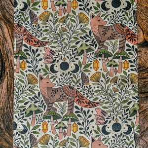 Spirit Fox Tea Towel – Handmade in Hertfordshire, England