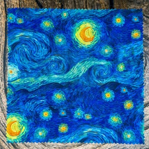 Ściereczka do czyszczenia soczewek Starry Night – ręcznie robiona w Hertfordshire, Anglia