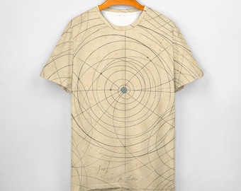 Camiseta de Geometría Sagrada para Hombre: Camiseta Espiritual de Ciencia Mística