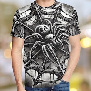 Tarantula T-Shirt: Men&#39;s All Over Print Spider Graphic Tee