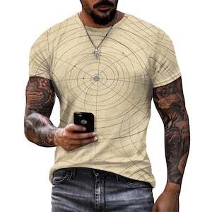 Men&#39;s Sacred Geometry T-Shirt: Mystic Science Spiritual Tee