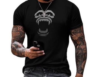 Silverback Gorilla T-Shirt: Men's Gym Workout Tee, Bold Graphic Print