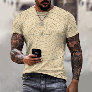 Men&#39;s Sacred Geometry T-Shirt: Mystic Science Spiritual Tee
