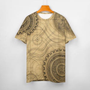 Mens Celestial Compass T-Shirt: Sacred Geometry Mystic Science All Over Print