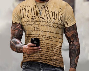 Wir, die Verfassung des Volkes T-Shirt: Herren Grafik-T-Shirt