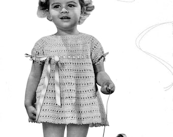 Vintage Crochet Toddler Dress Pattern, Summer Outfit (PDF Pattern)
