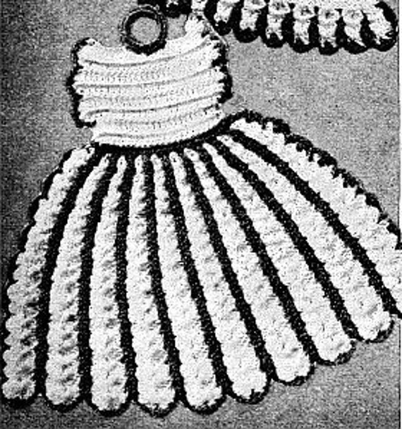 crochet dress potholder pattern How to crochet a Pot Holder | Vintage Crochet Dress