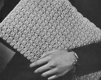 1944 Vintage Crochet Underarm Bag Pattern, Vintage Clutch, Vintage Clutch Crochet Pattern, Crochet Clutch Pattern, Crochet Clutch,