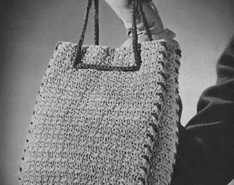 1944 Vintage Crochet Purse Pattern: Handbag Clutch (PDF Pattern)