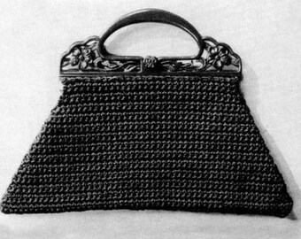 Digital Vintage Crochet Purse Pattern with Pockets (PDF Pattern)