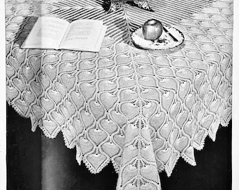 Vintage Pineapple Crochet Pattern: Bedspread, Table Runner, Tablecloth (Digital Download)