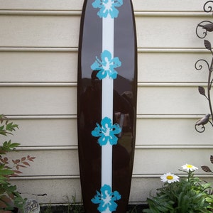 Hawaiian surfboard wall hanging, Surfboard wall art.