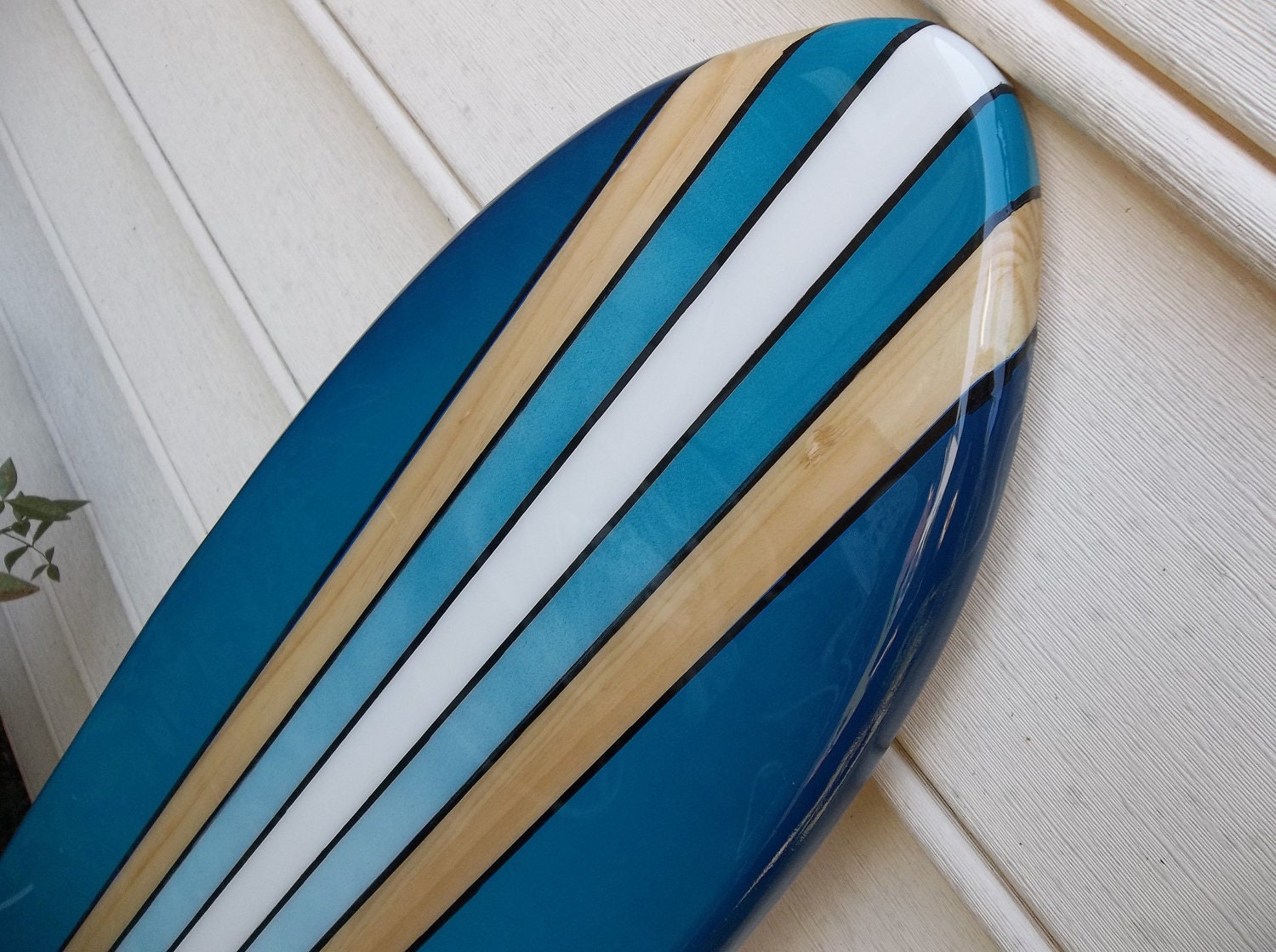 Surfboard Wall Hanging Surfboard Wall Art Deep Aqua Old Etsy