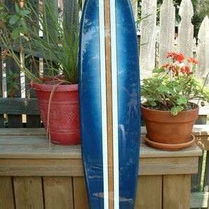 Surfboard wall hanging Hawaiian Surfboard, classic blue style surfbaord wall hanging