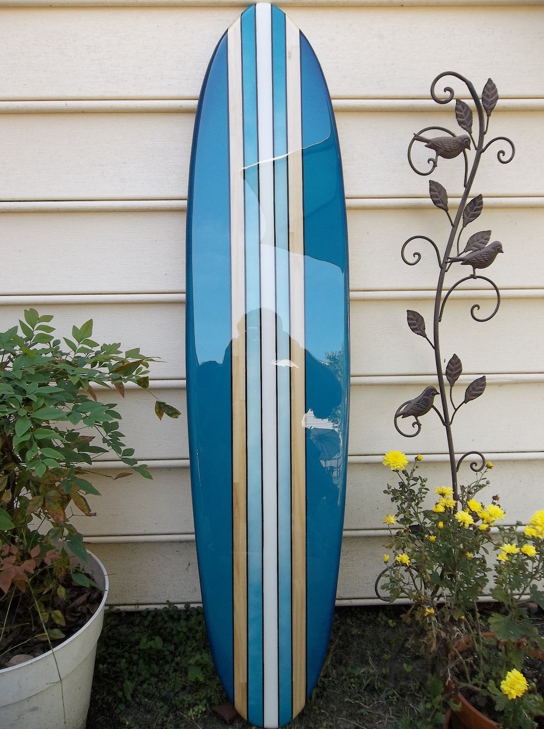 Surfboard Wall Hanging Surfboard Wall Art Deep Aqua Old School