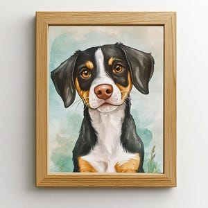 Poster Cane A4 A3 Entlebucher Ritratto, per Bambini e Neonati