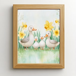 Poster Enten Familie, für Kinder und Baby
