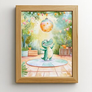 Poster coccodrillo, per bambini e neonati, cameretta, decorazione, musica, ballo