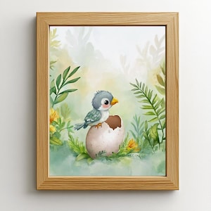Póster pájaro, para niños y bebés.