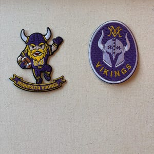 Minnesota and Vikings Man Patches