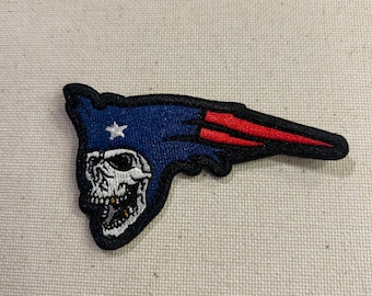 New England Patriots Skull Patch