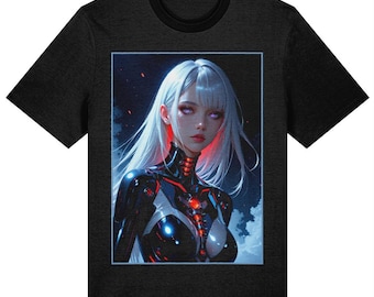 Neural Eclipse T-Shirt – Cyberpunk Girl Sci-Fi Tee