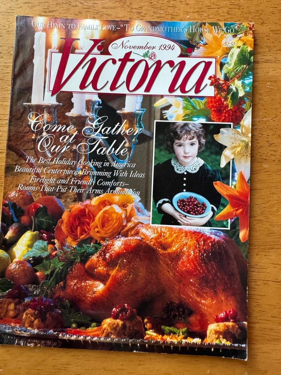 Vintage Victoria Magazine: November 1994 Thanksgiving Issue - Etsy