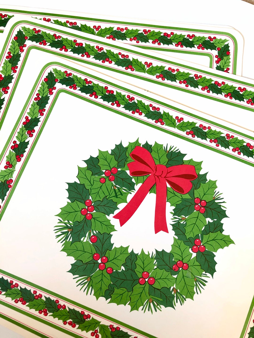 Vintage Hallmark Vintage Placemats Vintage Christmas Etsy