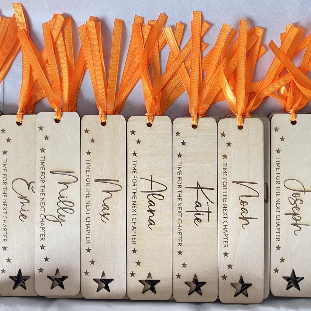 Personalised Wooden Bookmark | Gift Idea | Any Name | Student Incentive Gift | School Leavers Gift | Pupil Gift | Children’s Bookmark