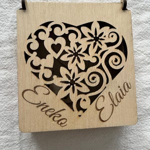 Boîte à trésors personnalisée en bois idéal pour fêtes des mères, des pères, cadeau maître et maîtresse