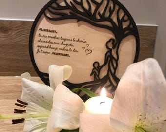 Mère et enfant(s) arbre de vie.Cadre pour fête des mères personnalisé, cadeau élégant et raffiné qui vous permettra de célébrer un être cher