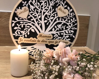 arbre de vie pour fête des mères, des pères personnalisé, cadeau élégant et raffiné qui vous permettra de célébrer un être cher