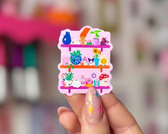 Trinket Shelves Sticker - Crafted in Chaos - Trinkets - Small Stickers - Doodle
