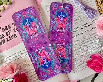 Purple Beetle Bookmark - Crafted in Chaos - Witchy - Bug Bookmark
