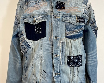 Rag patchwork denim jacket dej-004