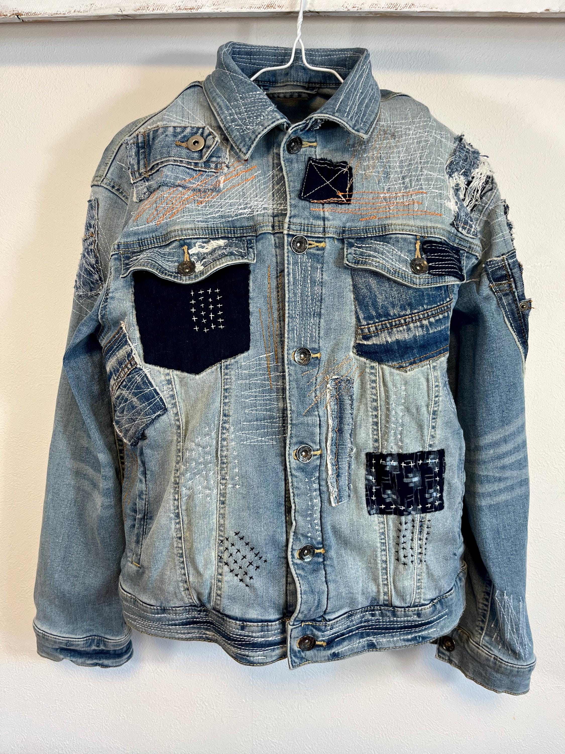 襤褸パッチワーク デニムジャケット dej-004 - Etsy 日本