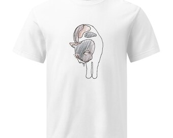 High-quality T-shirt "Calico Cat Pen Drawing - 001"