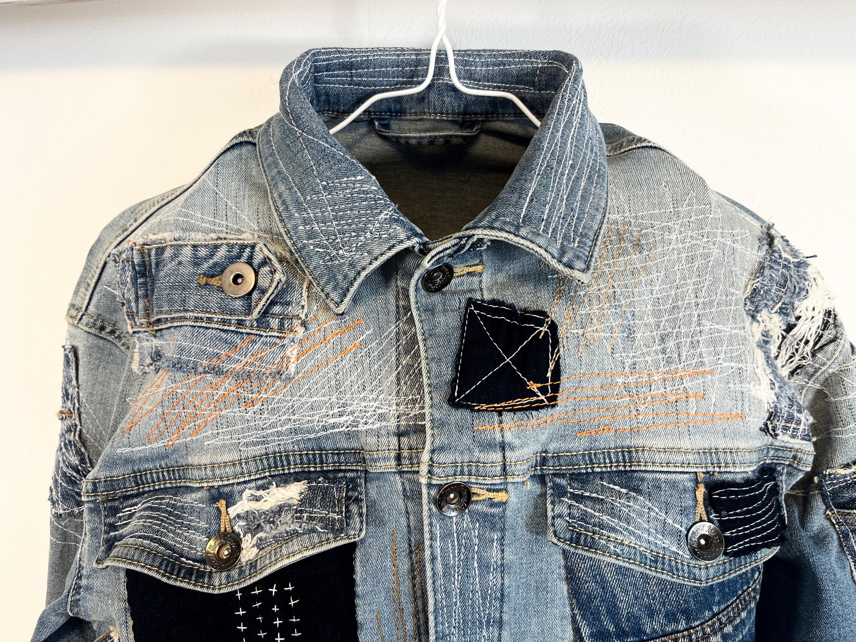襤褸パッチワーク デニムジャケット dej-004 - Etsy 日本