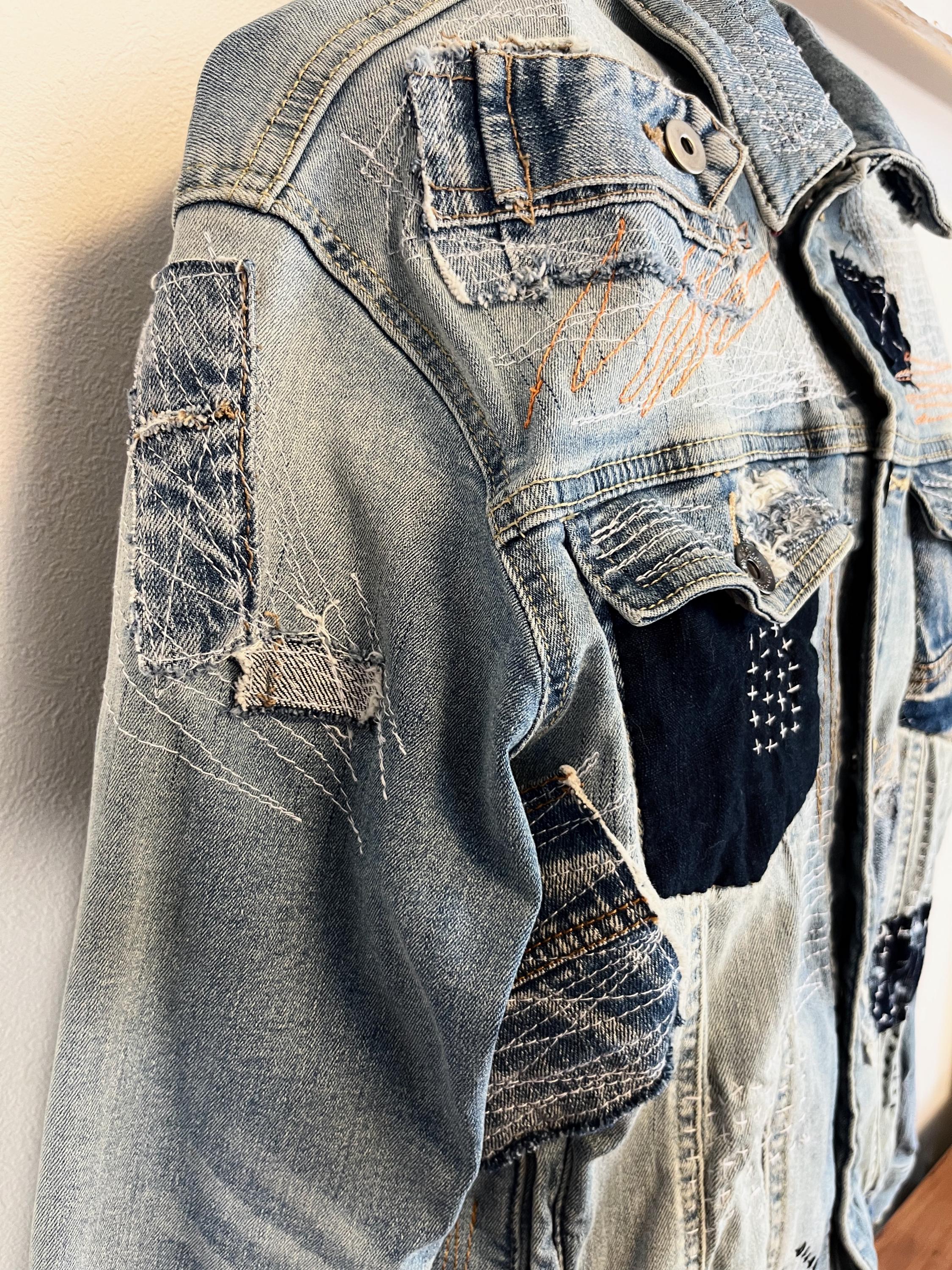 襤褸パッチワーク デニムジャケット dej-004 - Etsy 日本