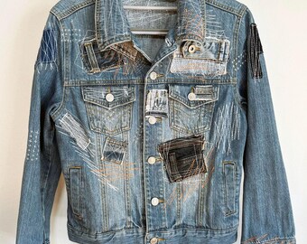 Rag patchwork denim jacket dej-001