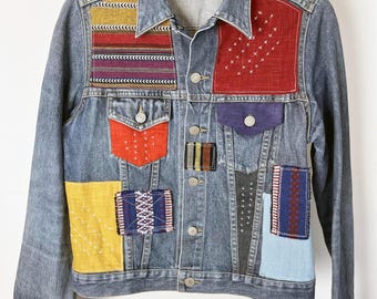 Rag patchwork denim jacket dej-002